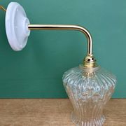 Vintage glass tulip wall light