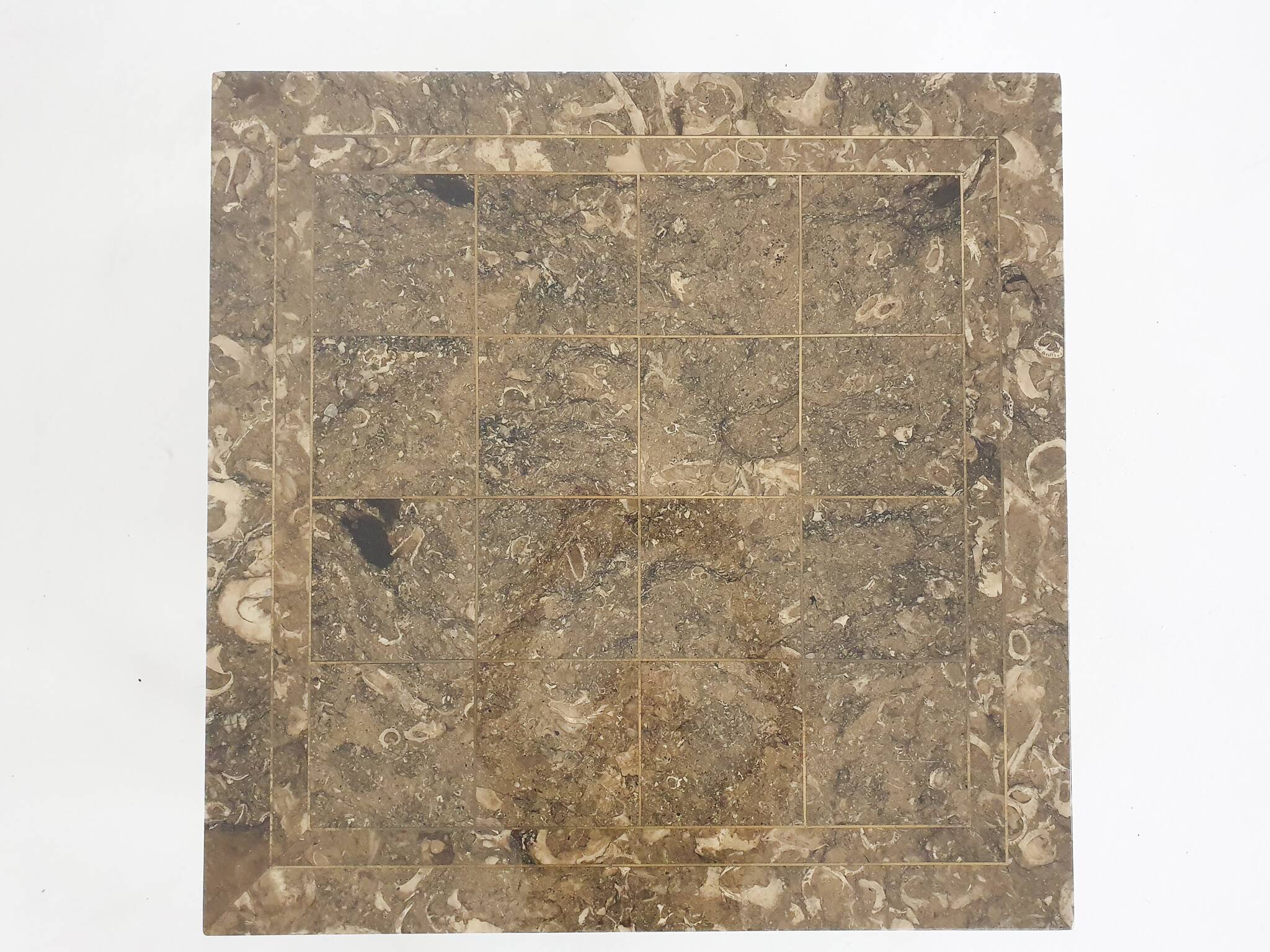 Mid-century fossil stone coffee table