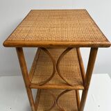 Small rattan shelf unit