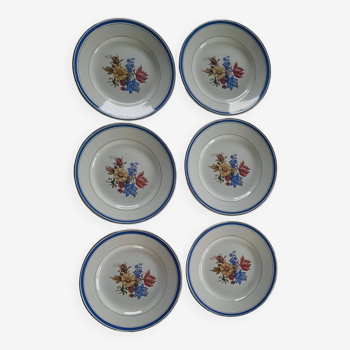 Service of 6 Digoin & Sarreguemines “DOLLY” dessert plates