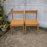 Paire de chaises de style André Sornay