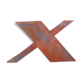 Letter to sign vintage metal 'X '.