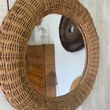 Wicker mirror