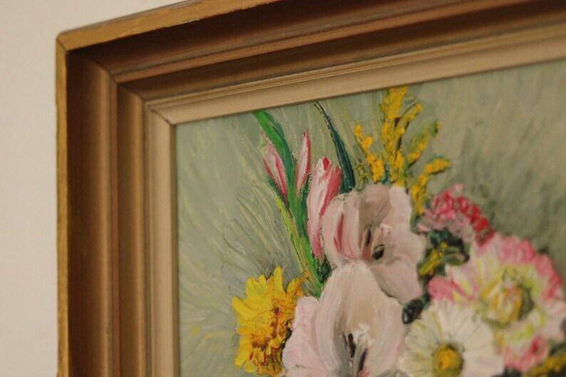 Mid-Century Swedish Oil On Canvas “Vase with Ship Motif” by Carl Figge