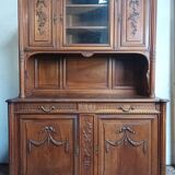 Louis XVI two-body sideboard stamped in walnut