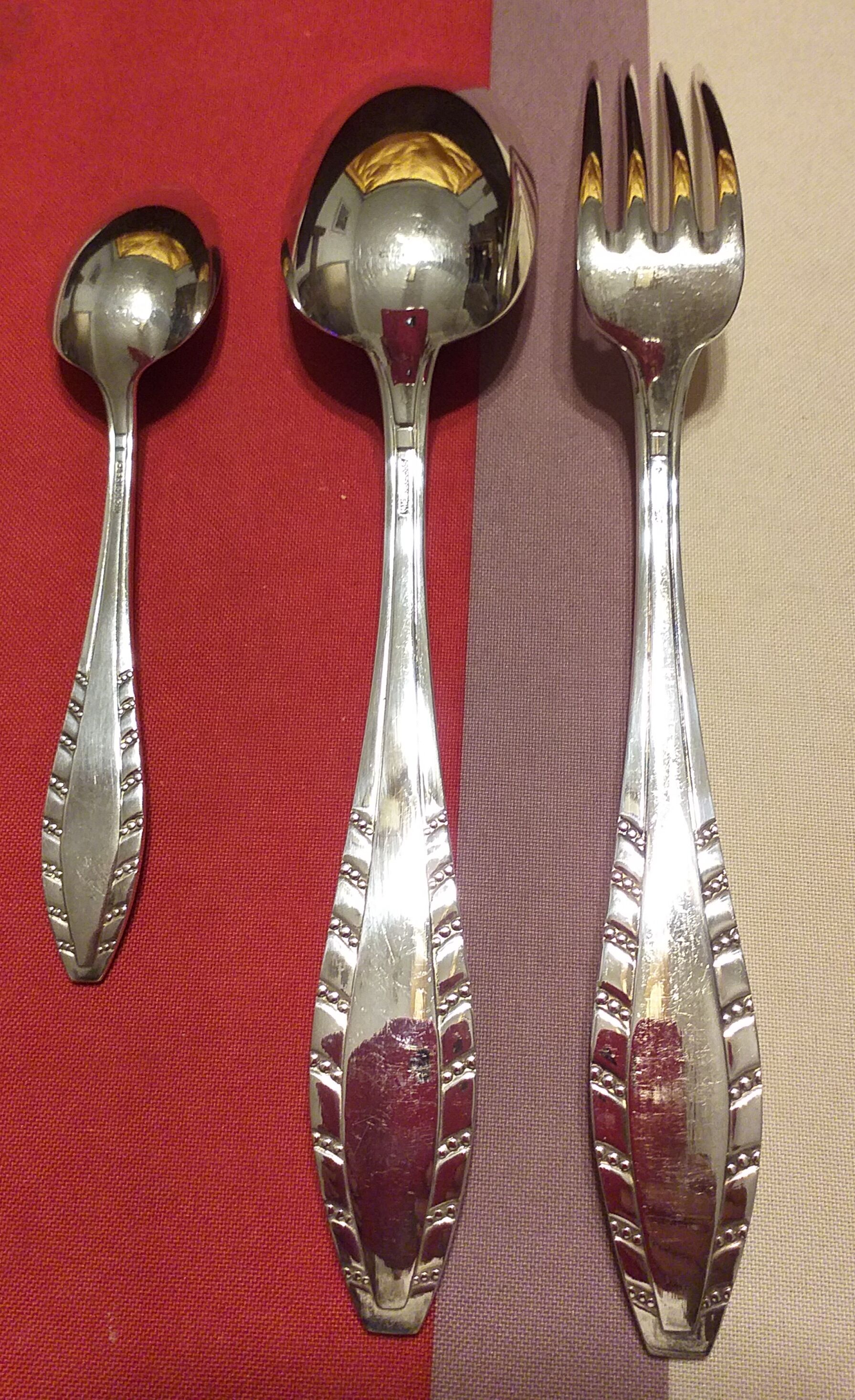 Cutlery set 37 pieces of silver metal 84 g of the silversmith Gabriel Gay
