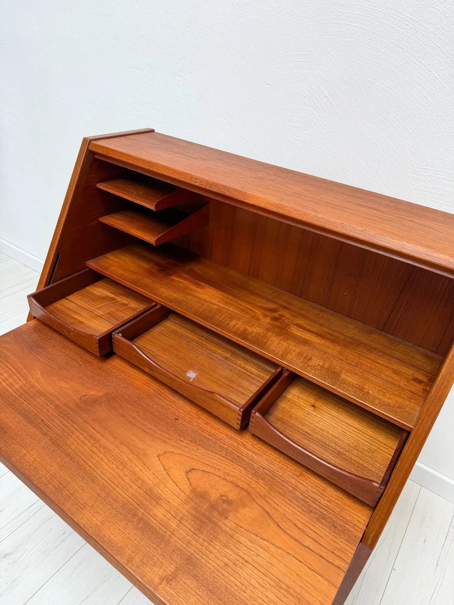 1960s Danish teak secretary desk by Kai Kristiansen for Tørring Møbelfabrik
