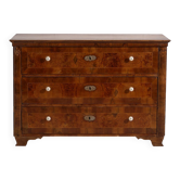 Antique Biedermeier chest of drawers with three drawers (circa 1850)
