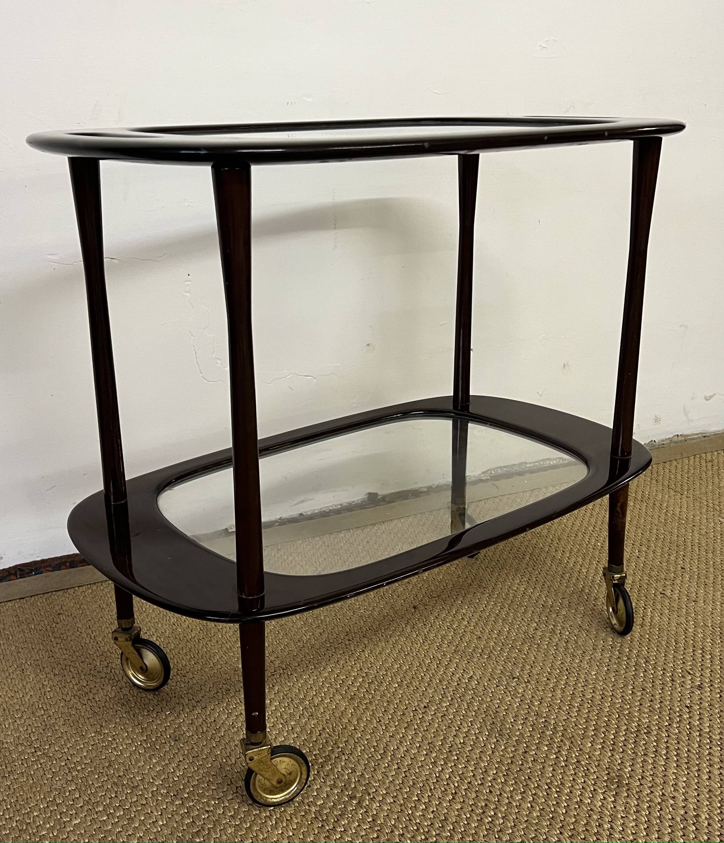 Italian service trolley or bar / Trolley on wheels from the 1950s