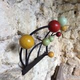 Wall coat rack 50s, colored balls