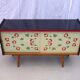 Vintage sideboard with 2 sliding glass doors