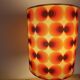 Table lamp in a seventies style | orange psychedelic round lampshade