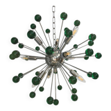 Lustre spoutnik en verre de murano « star » émeraude