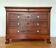 Louis-Philippe XIX walnut commode, twisted columns and marble.