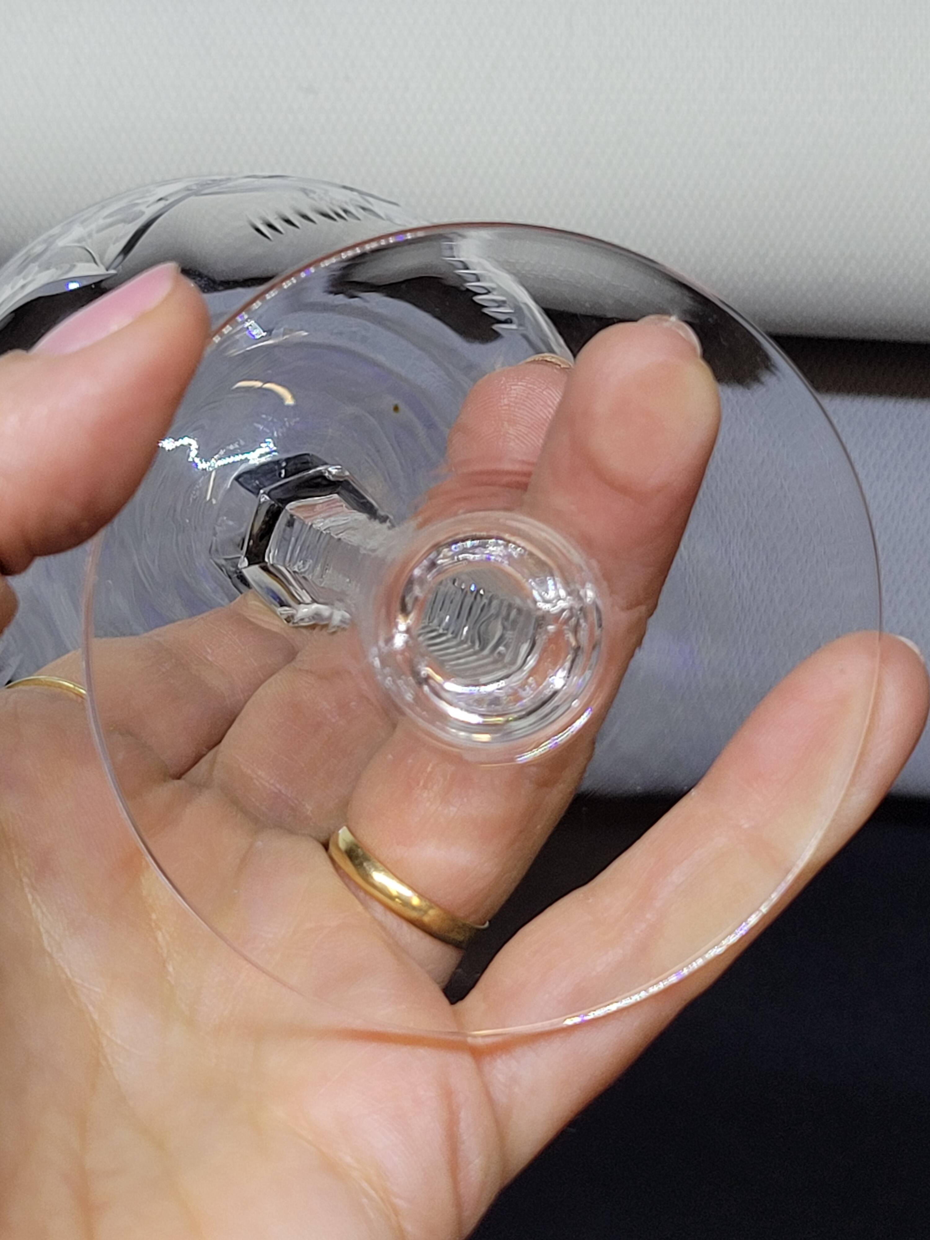 4 Libbey Rock Sharpe Crystal Champagne Coupes