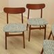 Set of four teak chairs, Danish design, 1970s, made in Denmark