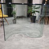 Transparent glass table