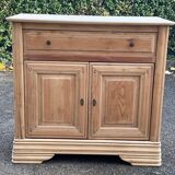 Louis Philippe sideboard with two doors and one drawer, renovated in solid cherry wood