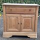 Louis Philippe sideboard with two doors and one drawer, renovated in solid cherry wood