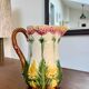 Antique floral barbotine jug – late 19th century ceramic