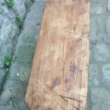 Long wooden farm bench 144cm