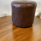 Vintage brown pouf from the 70s