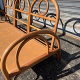Vintage bamboo rattan sofa