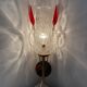Brass and glass wall light, 1960