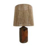 Vintage stoneware lamp and jute rope