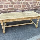 Monastery style dining table raw natural oak