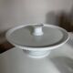 Louis Philippe 19th century mounted cake plate in white earthenware
