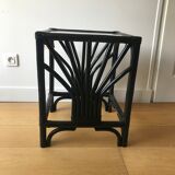Black rattan sofa end