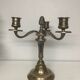 Silver metal candlestick with goldsmith's mark RM France