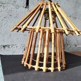 Vintage rattan pendant – France, 1970s – in the style of Louis