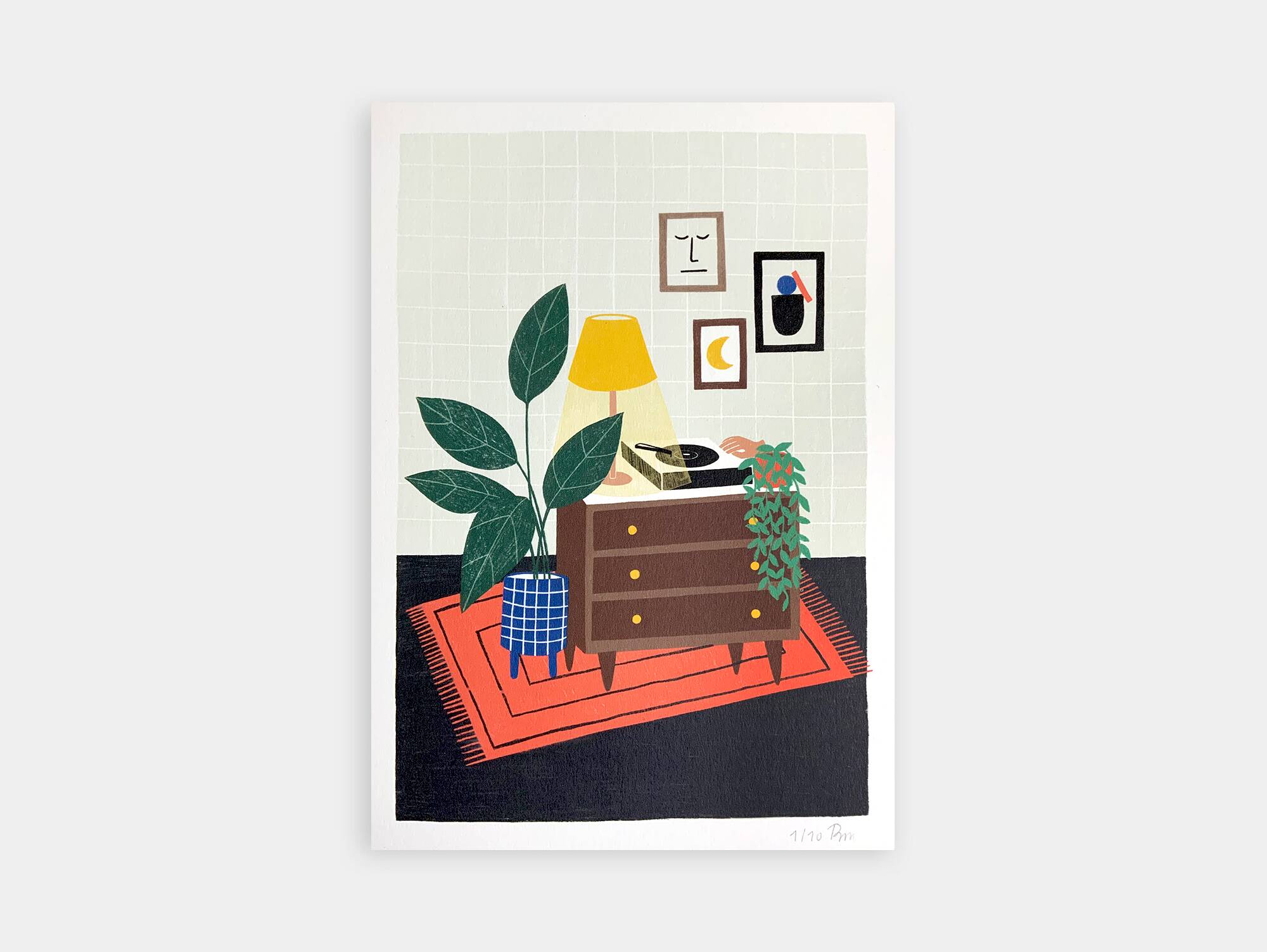 The living room - a4 illustration