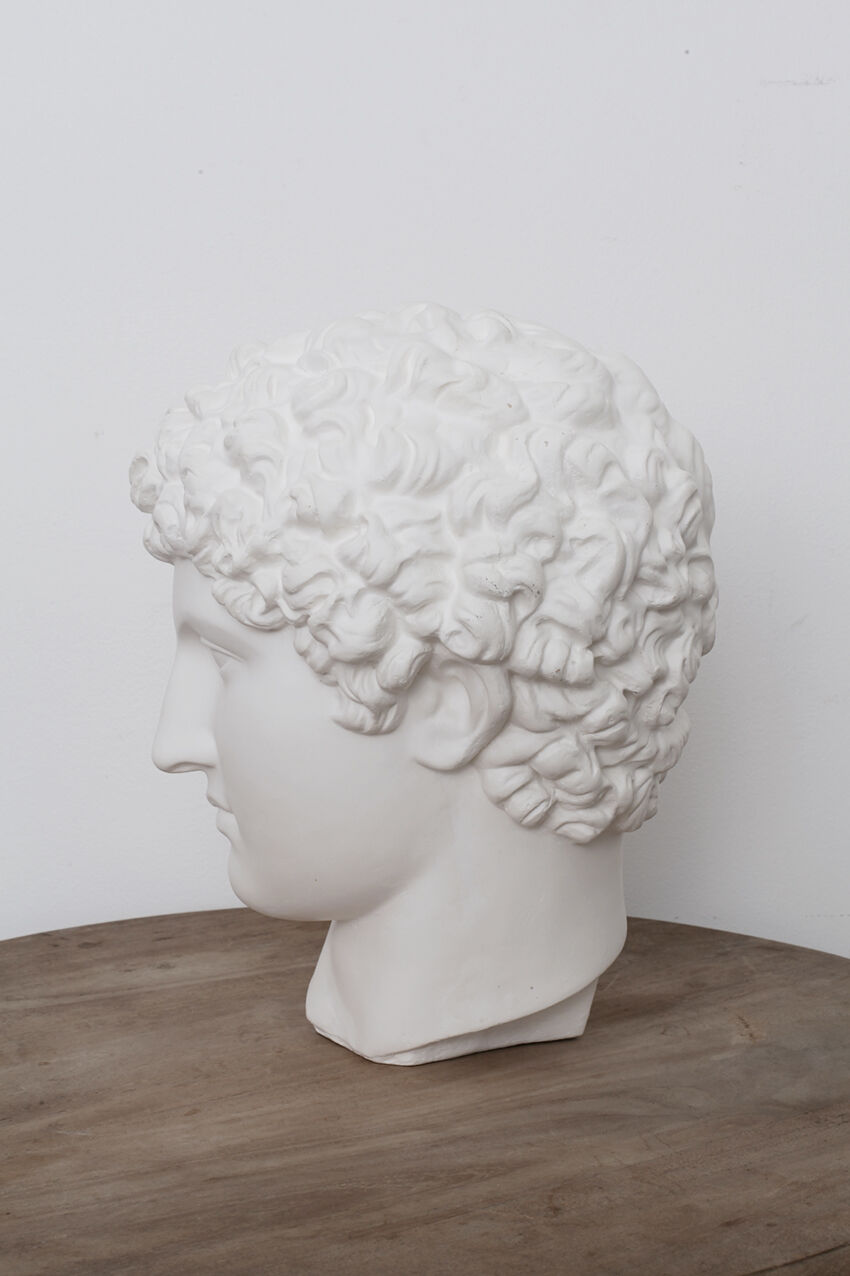 Greek head in matt white plaster