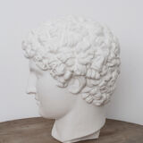 Greek head in matt white plaster