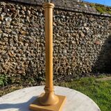 Vintage column lamp in blond beech