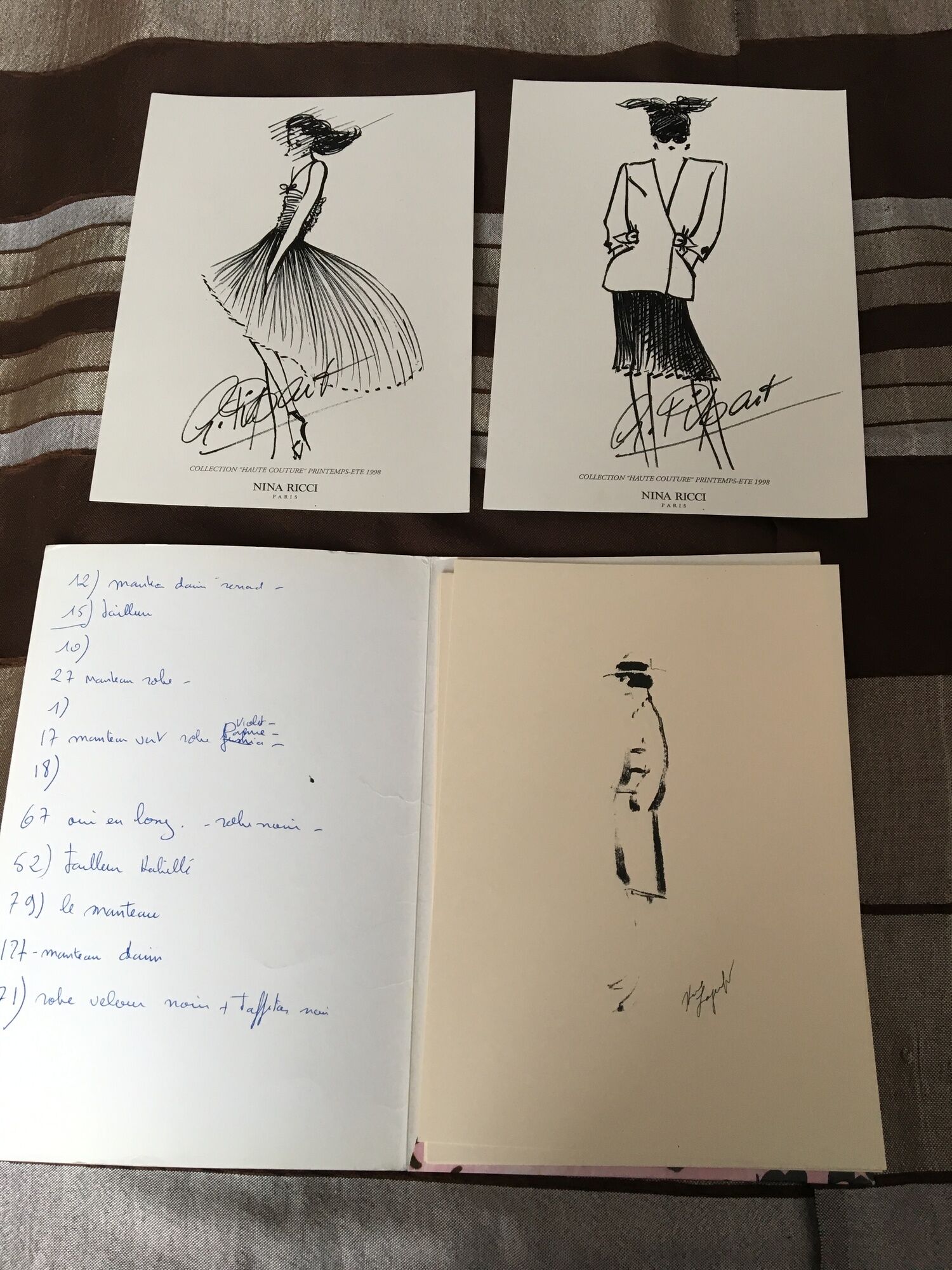 Fashion illustration Nina Ricci of the 90s