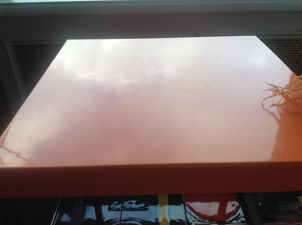 Orange coffee table Habitat model Kilo n° 1709