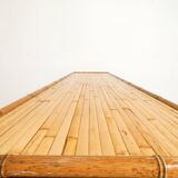 Console with sidetable and mirror in bamboo and rattan
