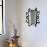 Brutalist wrought iron mirror 1940