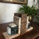 Pair of Art Deco marble book clamts