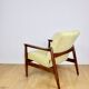 GFM-64 armchair, design by Edmund Homa from the 70s, yellow lemon lime