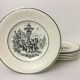 Set Of 6 Dessert Plates Representing 6 Months Of The Year. "Digoin Sarreguemines"