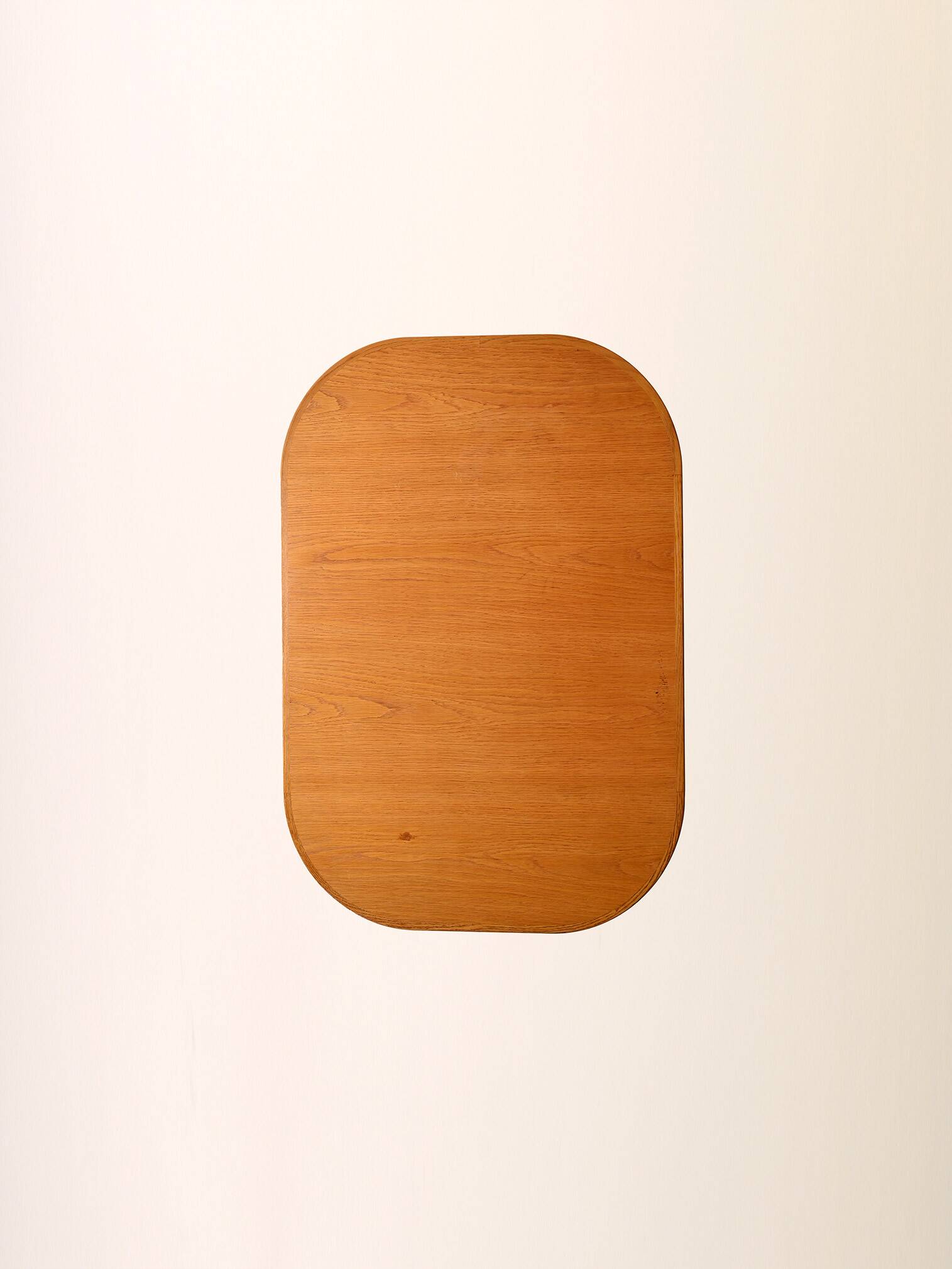 1960s Scandinavian oak coffee table with slatted shelf