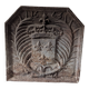 Old cast iron fireplace plate – royal fleur-de-lis coat of arms – dated 166.