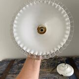 Set of two white opaline suspensions