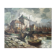 Marine, boats docked, View of Port, C.R. Ronveaux, XXth - oil on canvas