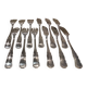 6 silver-plated fish forks and 6 fish knives by Ercuis Valencay